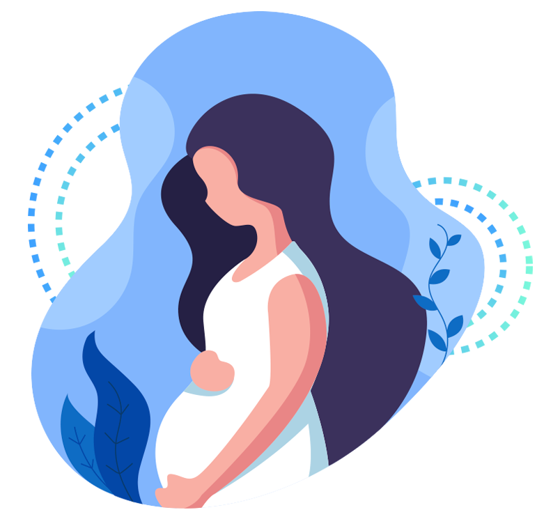 ilustración mujer embarazada